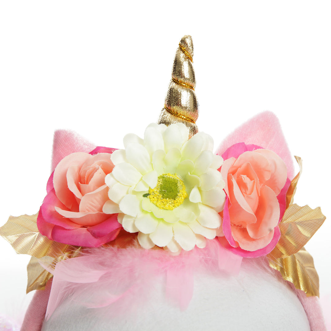 Personalised Floral and Feathers Unicorn Easter Hat