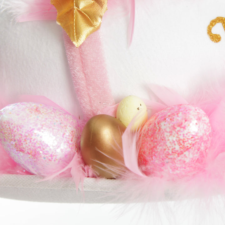 Personalised Floral and Feathers Unicorn Easter Hat