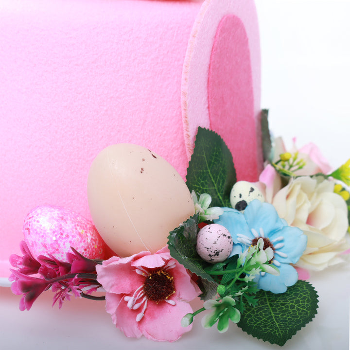 Personalised Pink Felt Floral Garden Easter Hat
