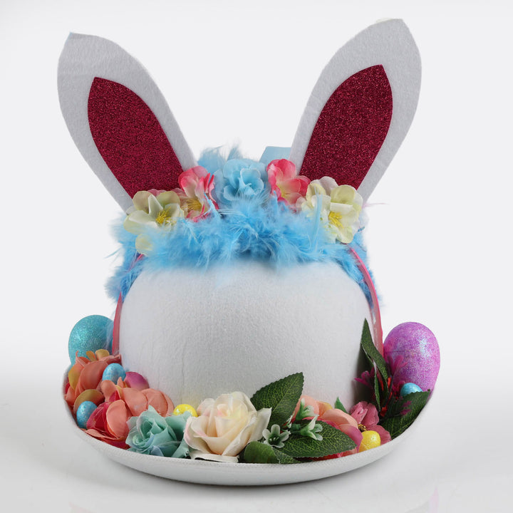 Handmade Floral White Easter Hat