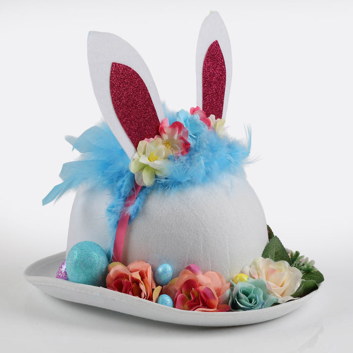 Handmade Floral White Easter Hat