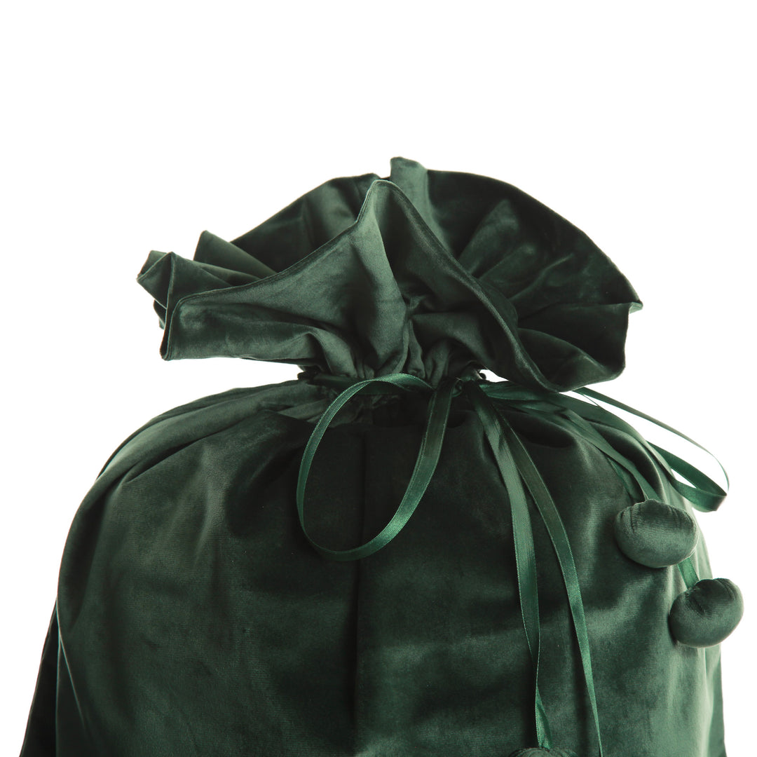 Personalised Forest Green Velvet Santa Sack