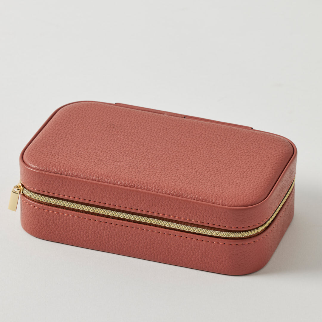 Personalised Gigi Rectangular Jewellery Case - Crimson