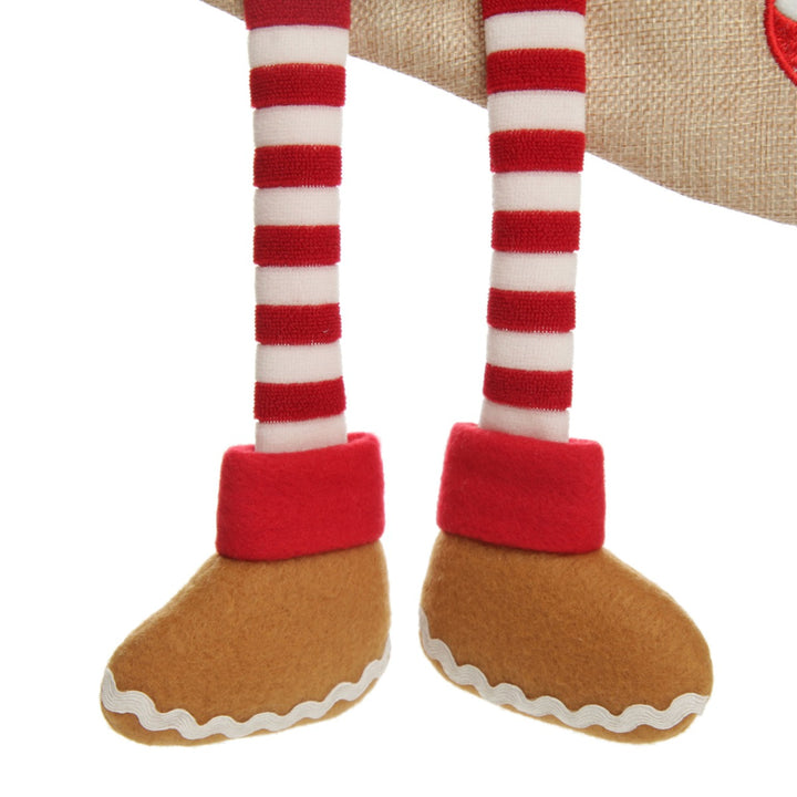 Personalised Gingerbread Boy Christmas Stocking with Dangly Legs - Dangly legs details