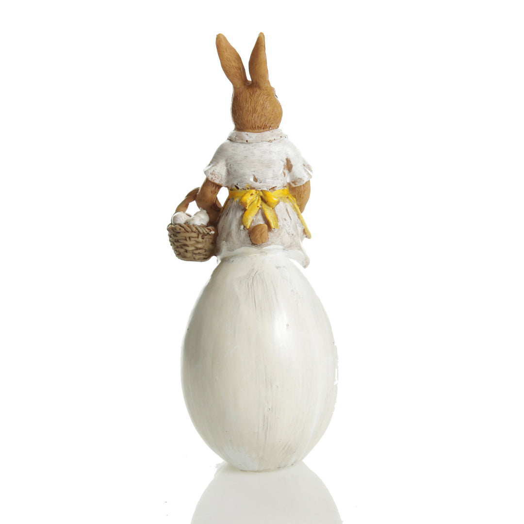 Girl Bunny on Egg Easter Ornament