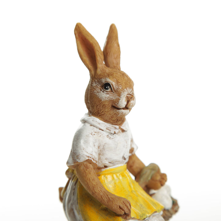 Personalised Girl Bunny on Egg Easter Ornament