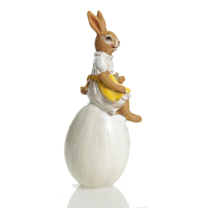 Personalised Girl Bunny on Egg Easter Ornament