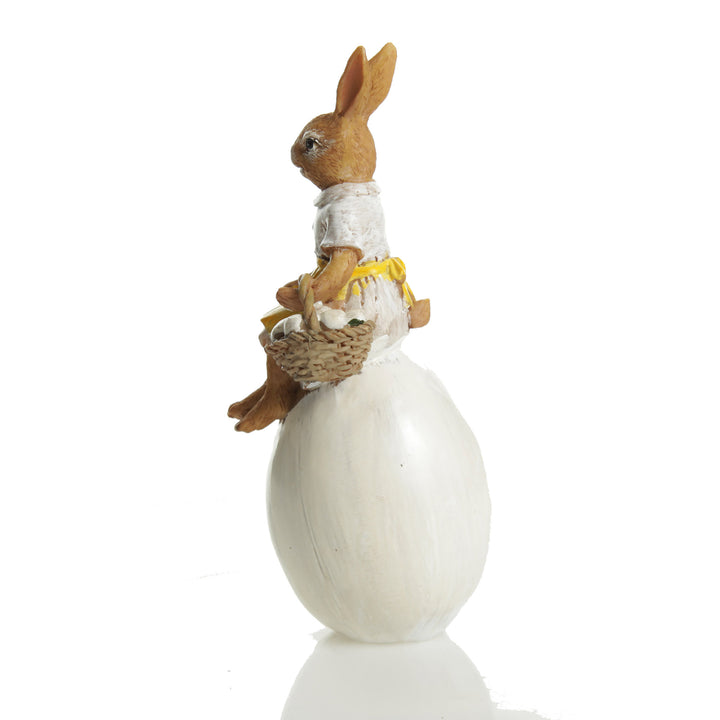 Personalised Girl Bunny on Egg Easter Ornament