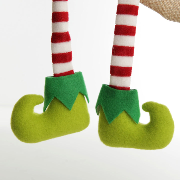 Personalised Girl Elf Christmas Stocking with Dangly Legs - Dangly Legs Detail