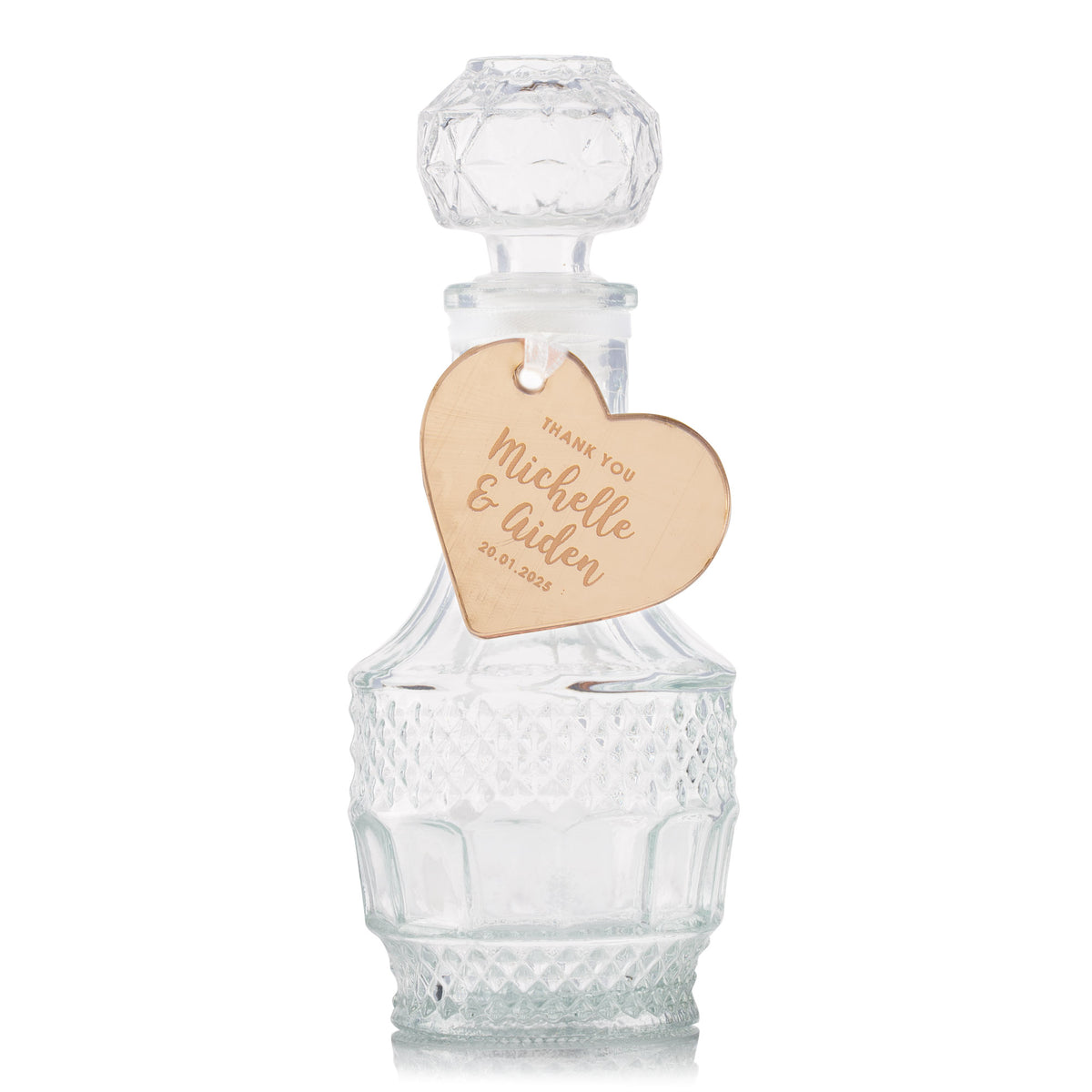 Personalised Retro Soda Bottle Wedding Favour Bomboniere with Etched Tag