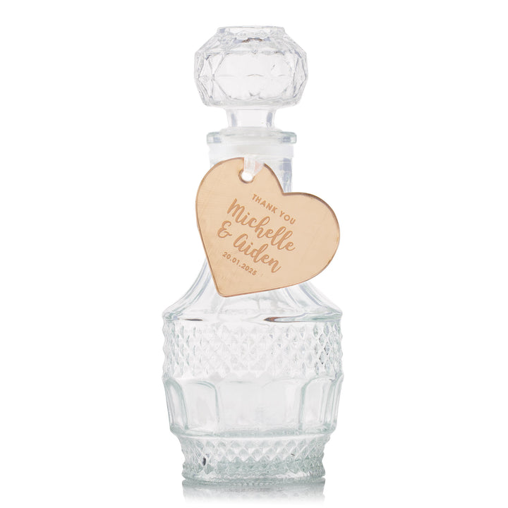 Personalised Retro Soda Bottle Wedding Favour Bomboniere with Etched Tag