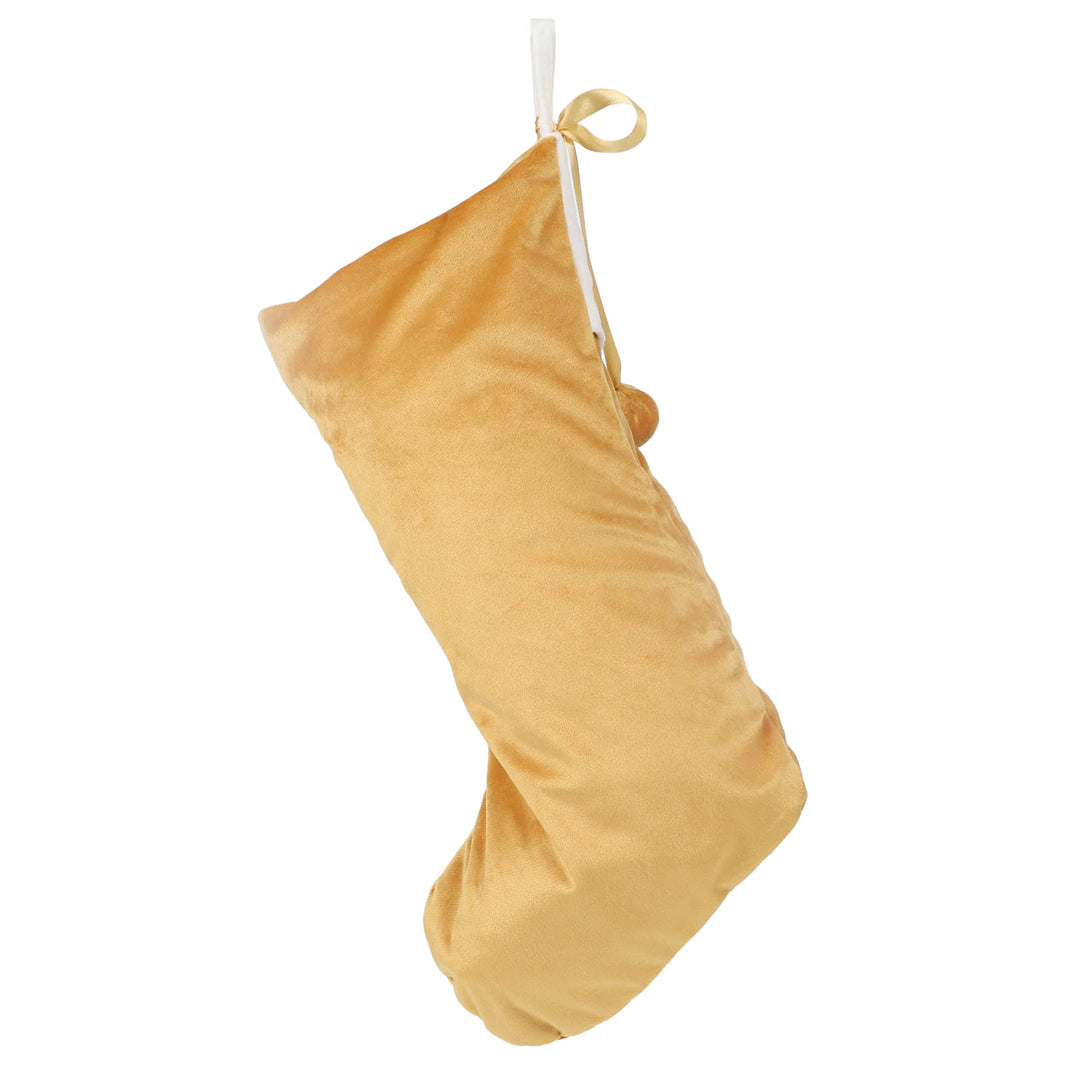 Personalised Gold Velvet Christmas Stocking