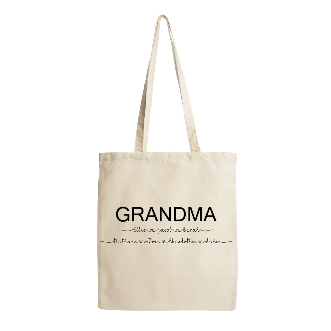 Personalised Grandma Calico Tote Bag
