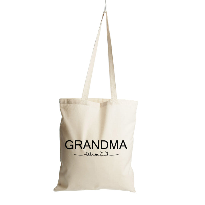 Personalised Grandma est. Calico Tote Bag