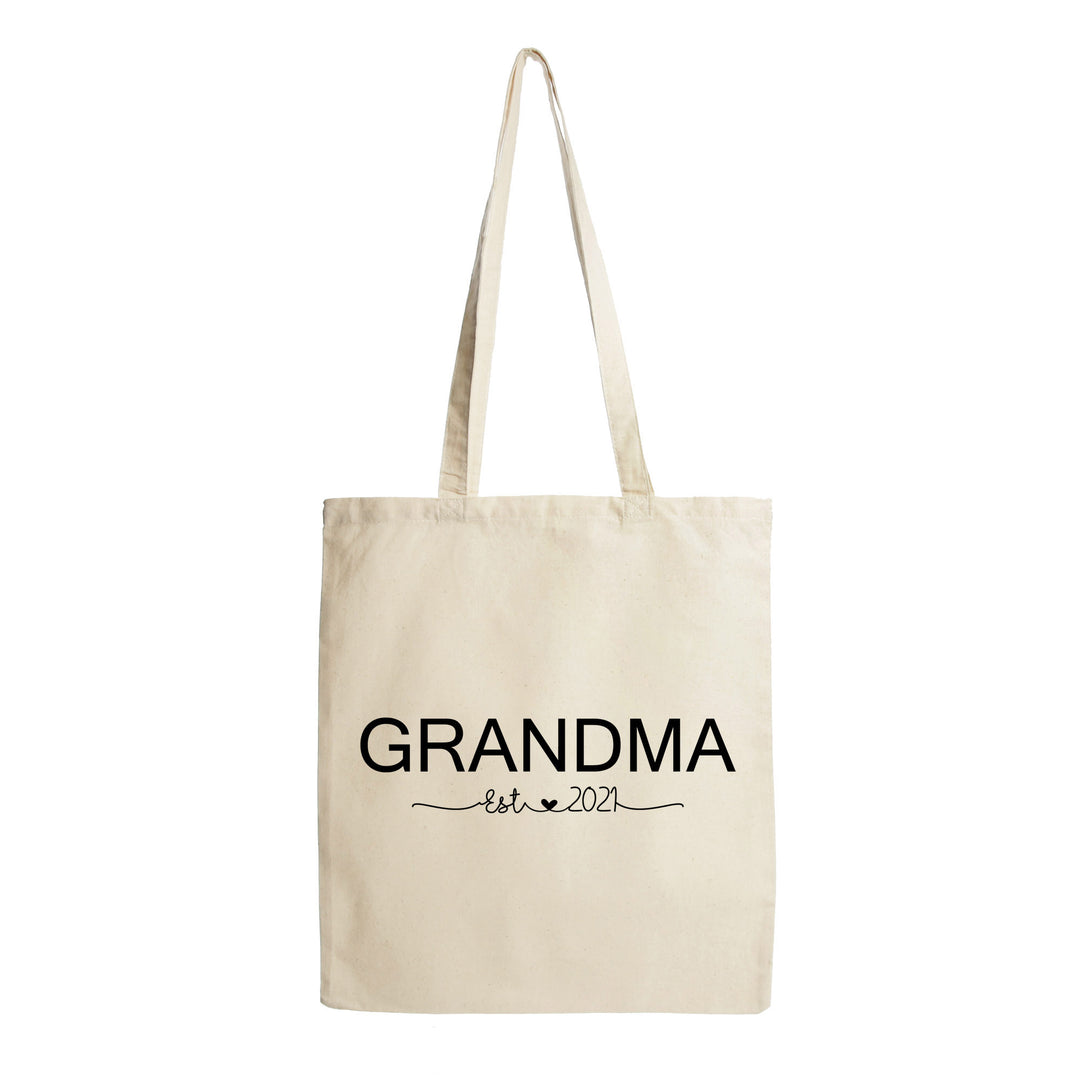 Personalised Grandma est. Calico Tote Bag