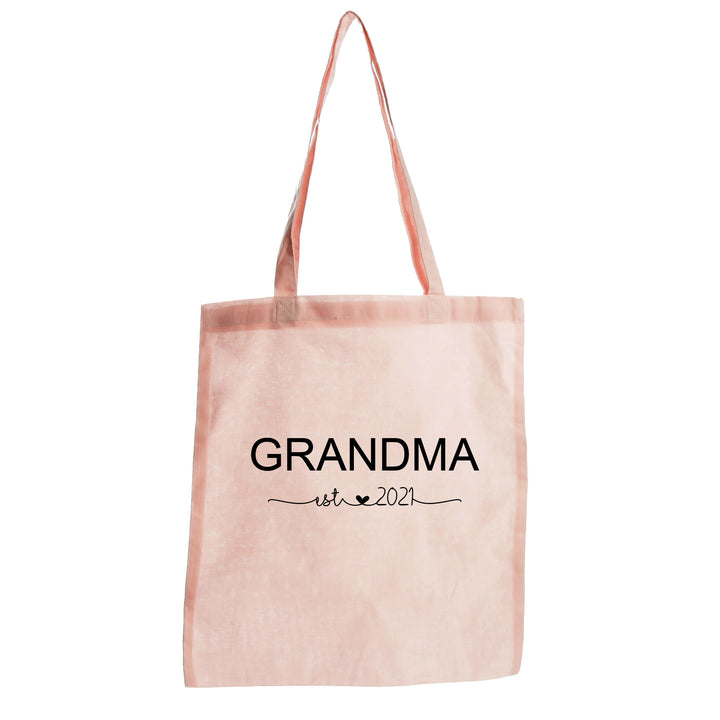Personalised Grandma est. Calico Tote Bag
