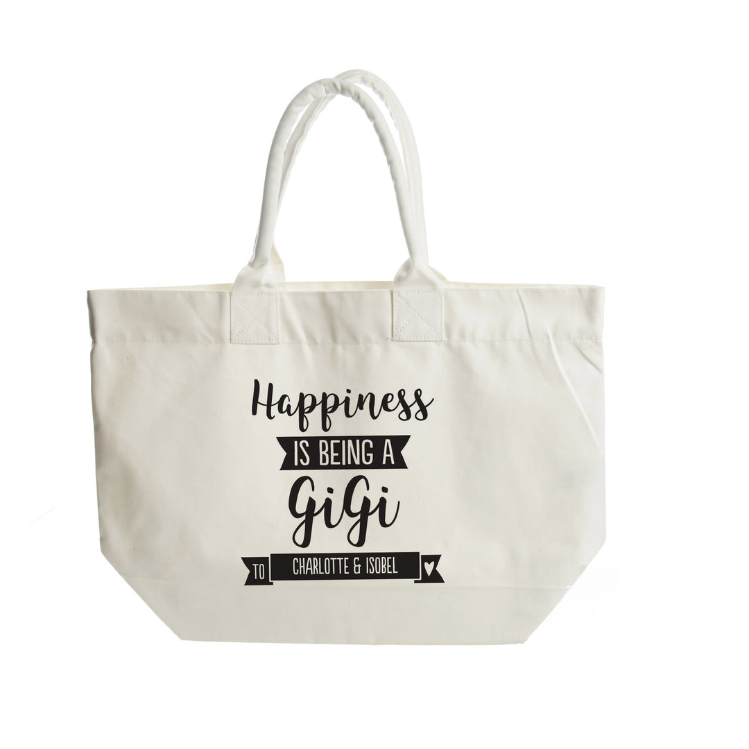 Personalised Happiness is Being a Grandma Canvas Deck Bag