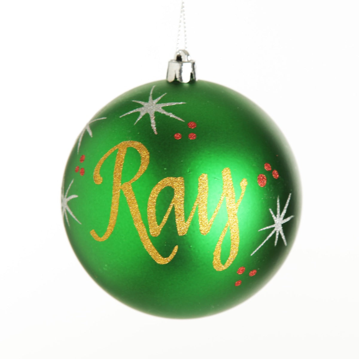 Personalised Green Shatterproof Christmas Bauble