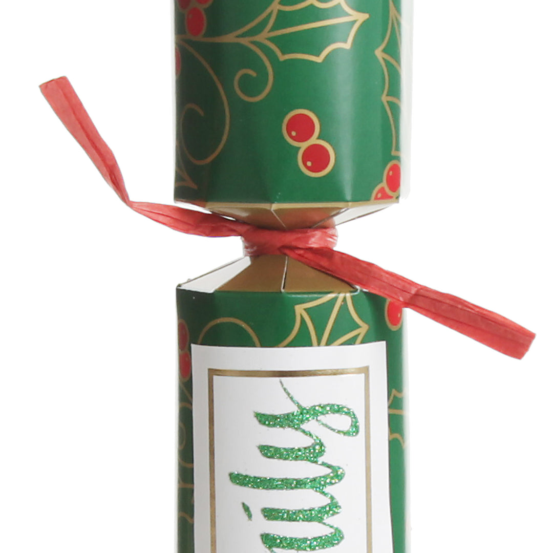 Personalised Green Swirling Holly Bon Bon - Single