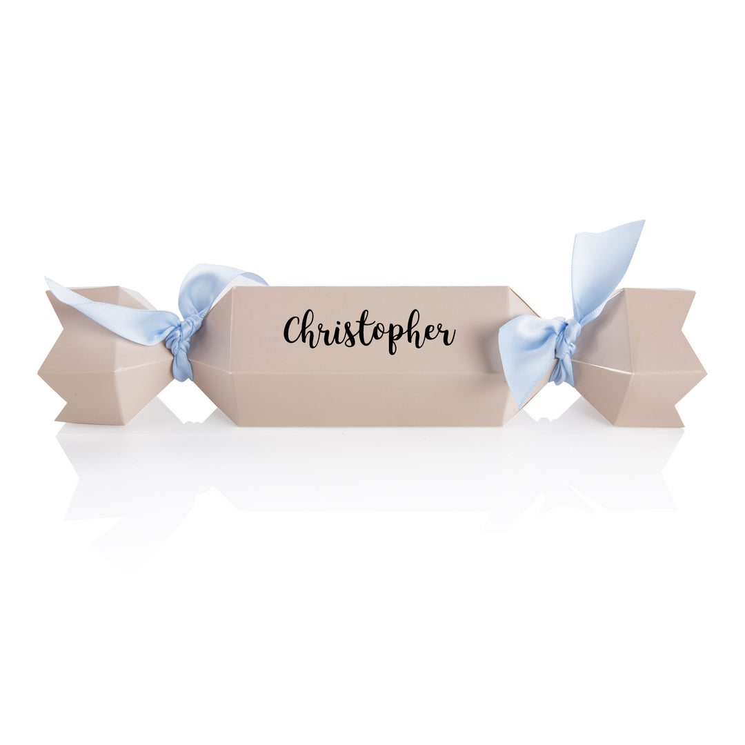 Personalised Nude Hexagonal Bon Bon Wedding Bomboniere