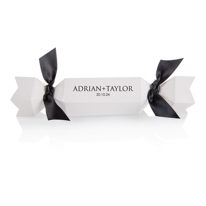 Personalised White Hexagonal Bon Bon Wedding Bomboniere