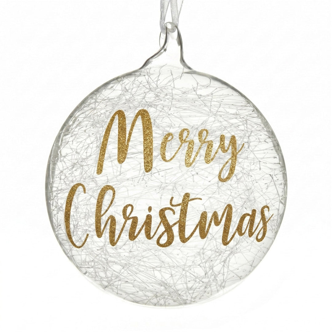 Personalised Icicle Glass Christmas Bauble