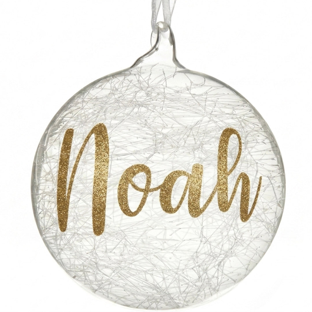 Personalised Icicle Glass Christmas Bauble