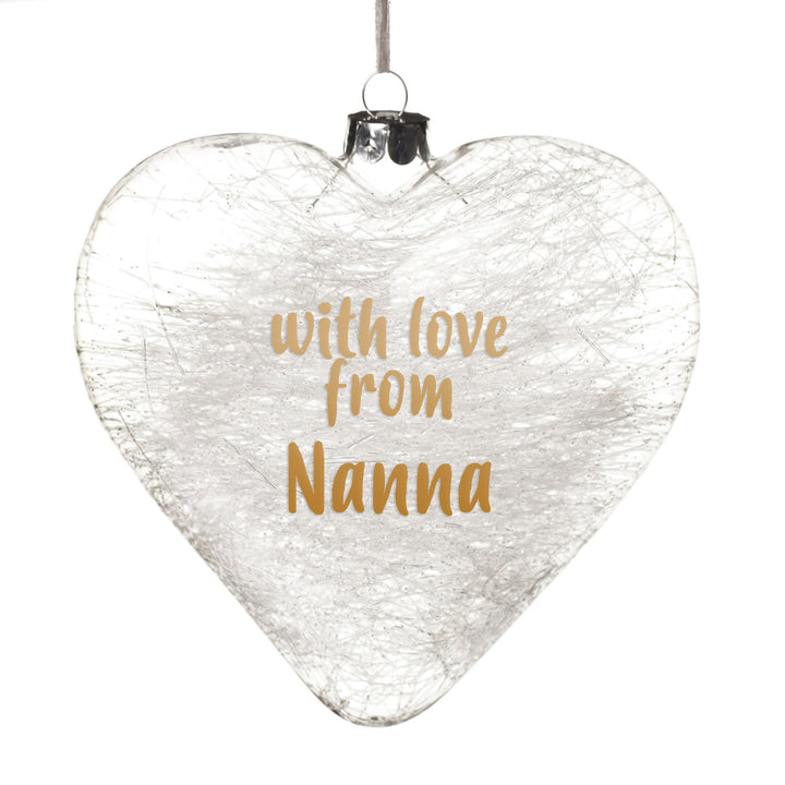 Personalised Icicle Glass Heart