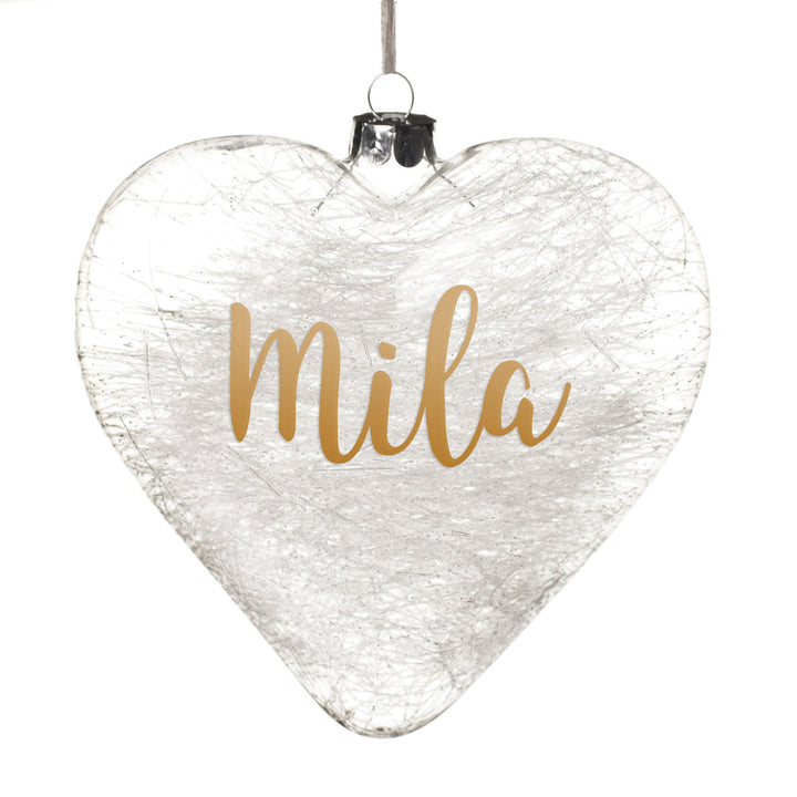 Personalised Icicle Glass Heart