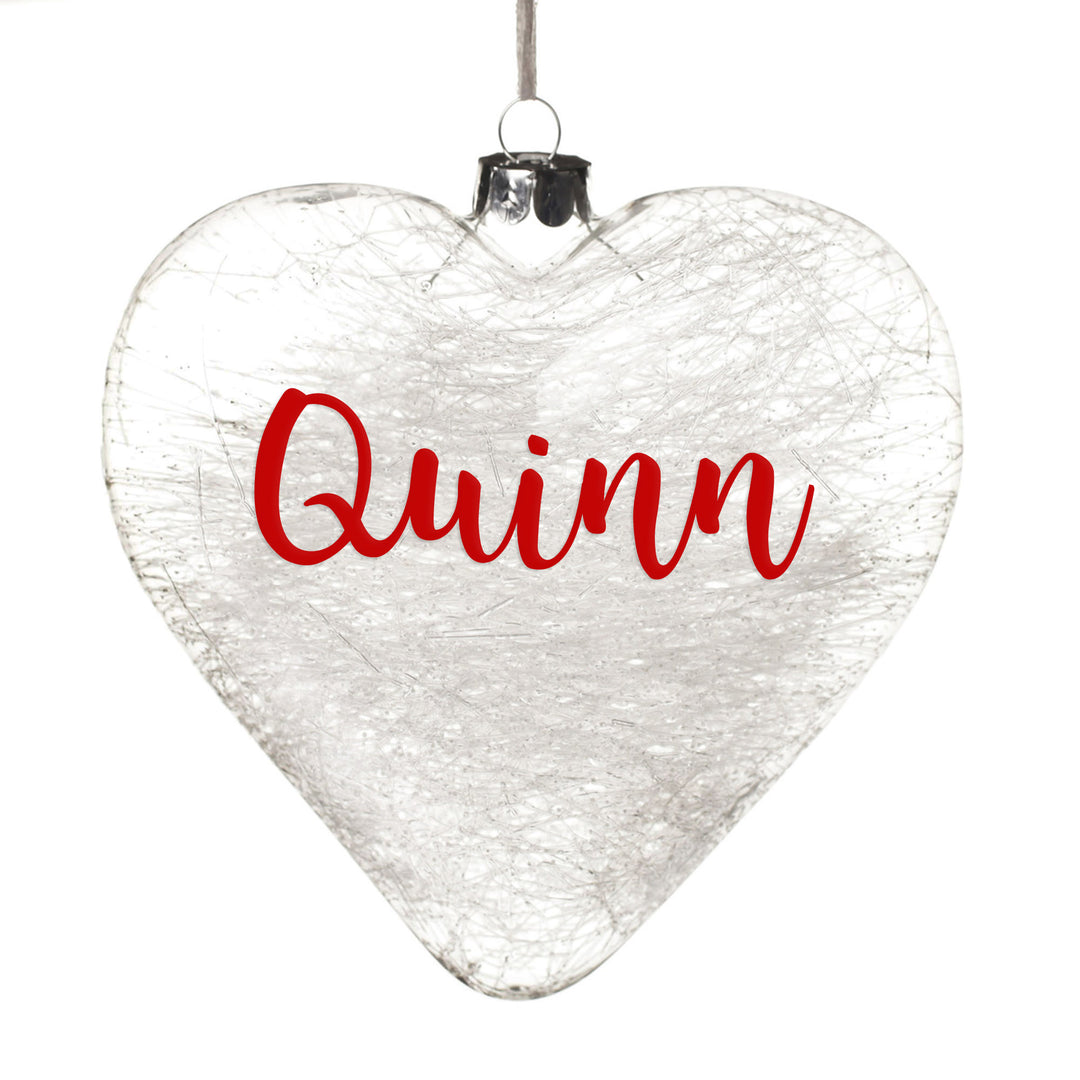 Personalised Icicle Glass Heart