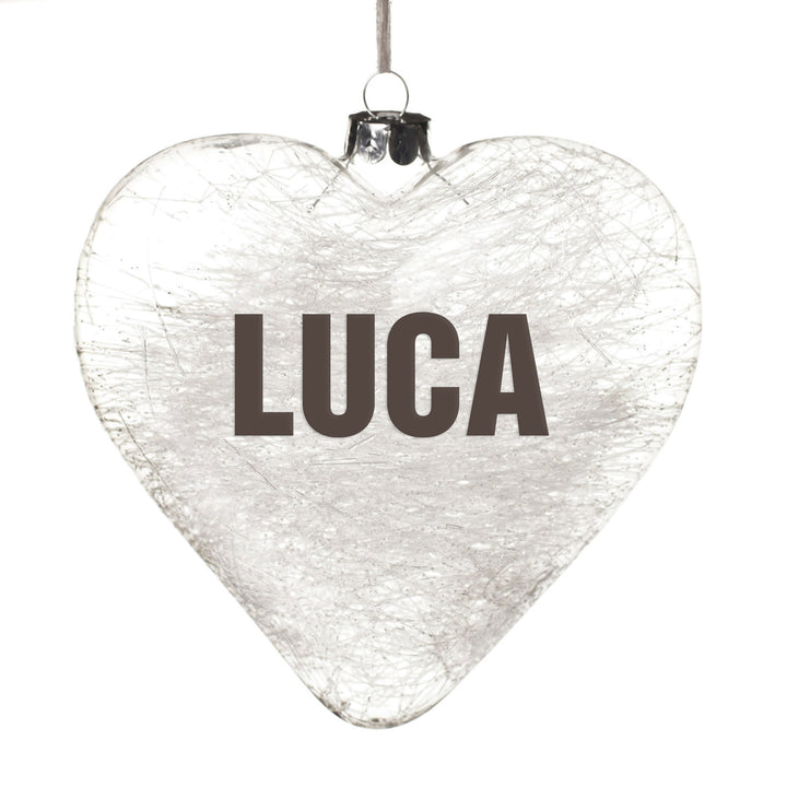 Personalised Icicle Glass Heart