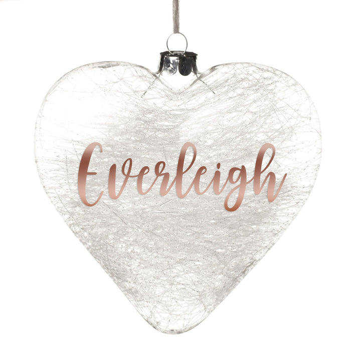 Personalised Icicle Glass Heart
