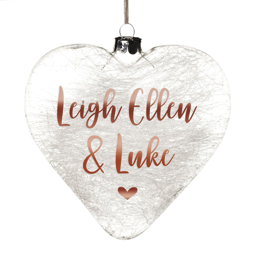 Personalised Icicle Glass Heart