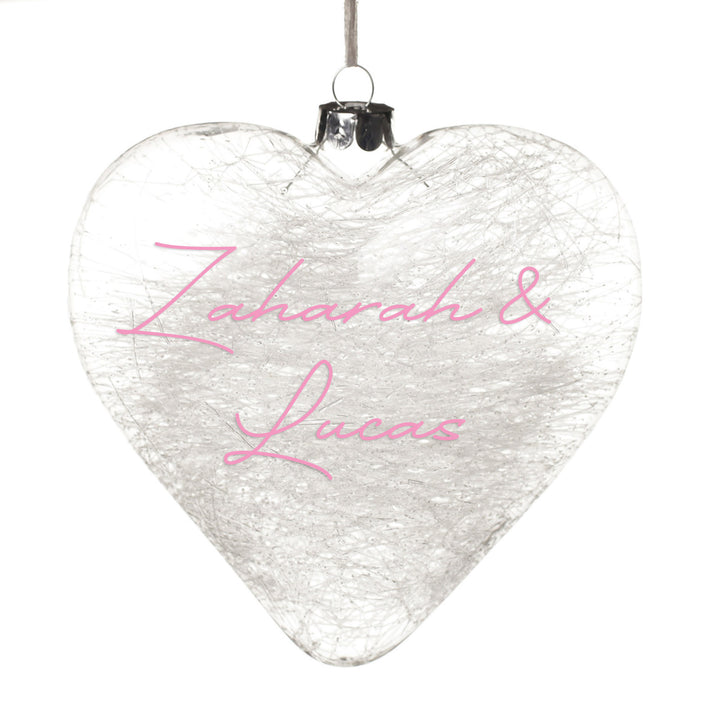 Personalised Icicle Glass Heart