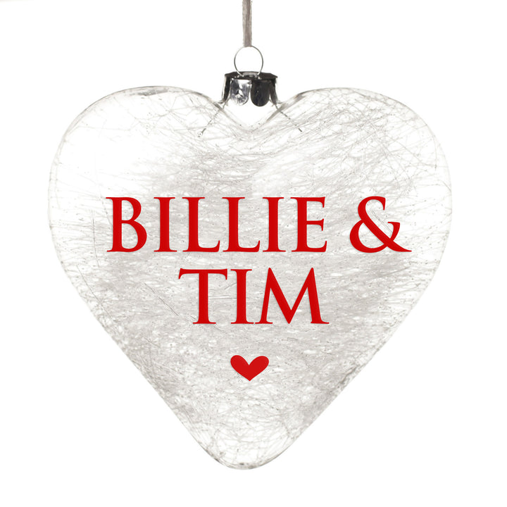 Personalised Icicle Glass Heart