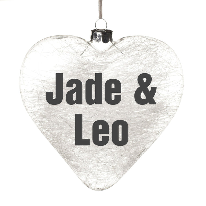Personalised Icicle Glass Heart