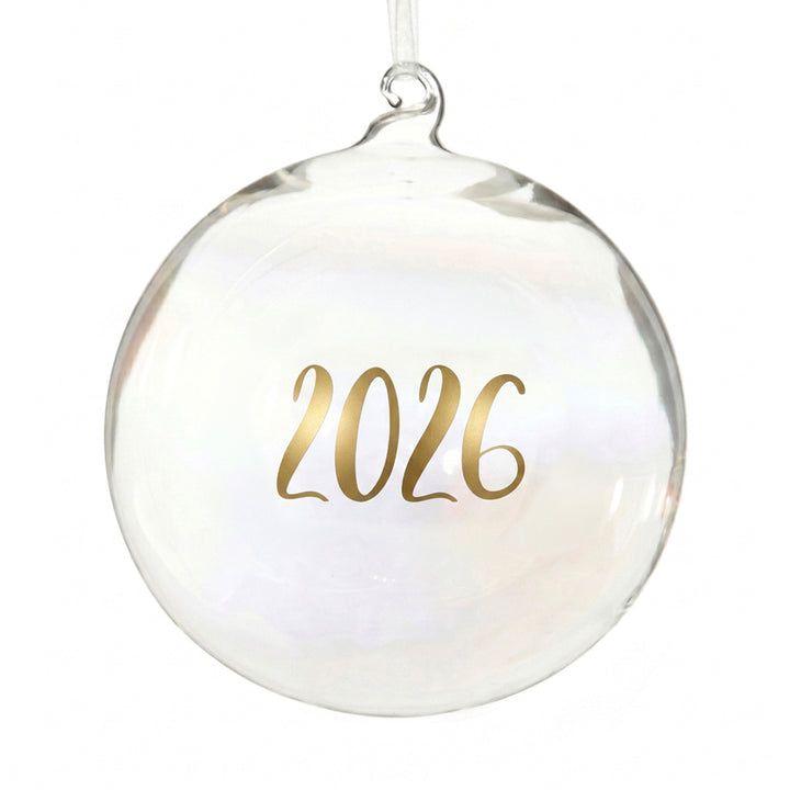 Personalised Iridescent Glass Christmas Bauble
