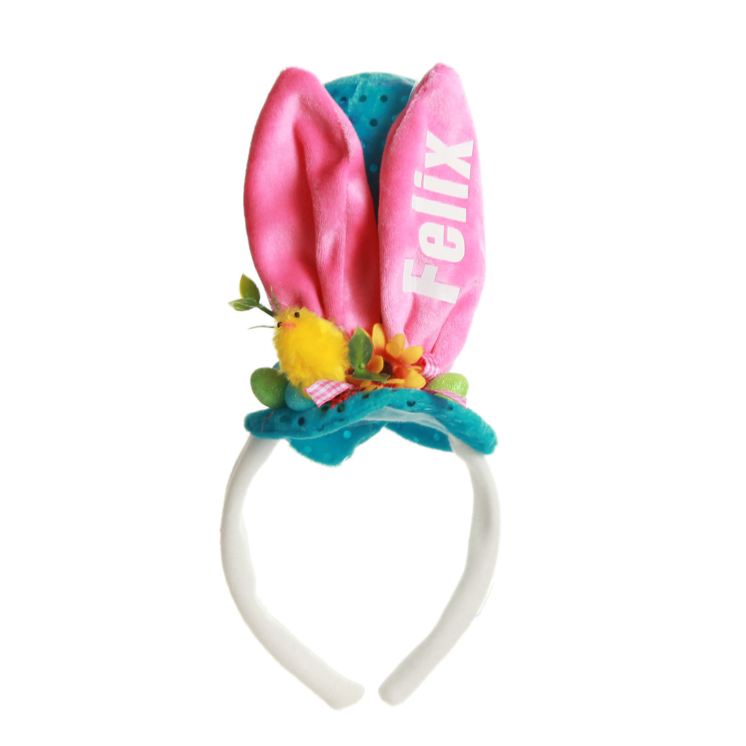 Personalised Mad Hatter Easter Blue Hat Headband