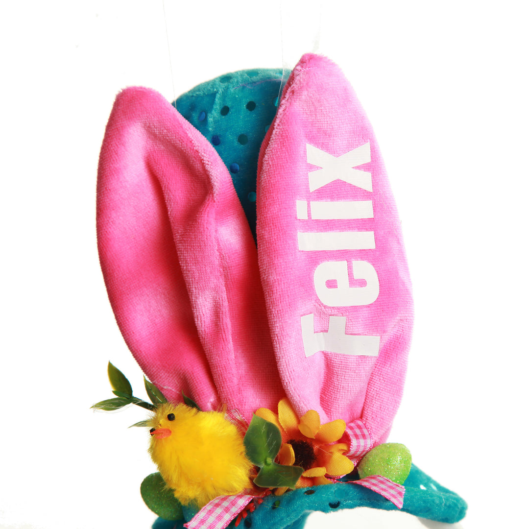 Personalised Mad Hatter Easter Blue Hat Headband