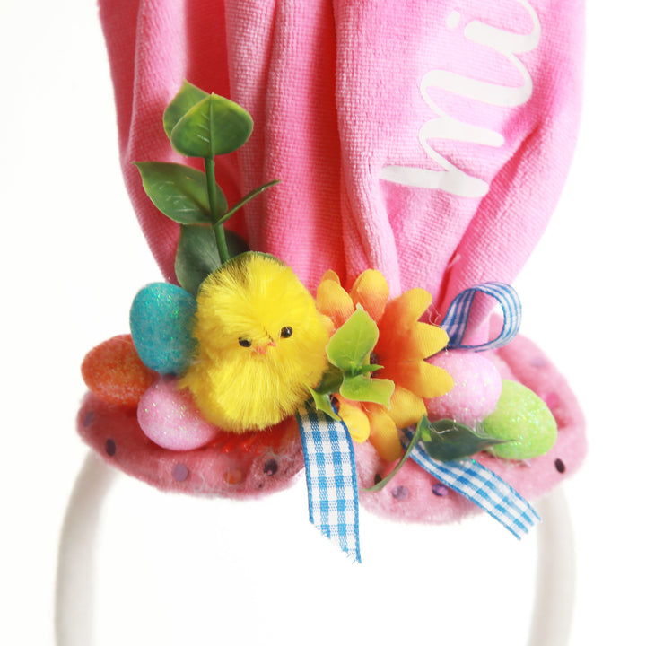 Personalised Mad Hatter Easter Pink Hat Headband