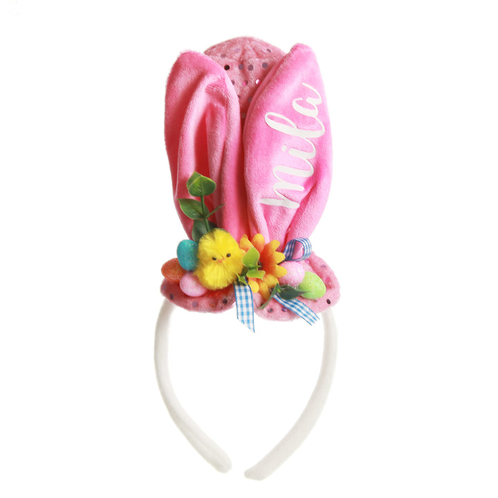 Personalised Mad Hatter Easter Pink Hat Headband