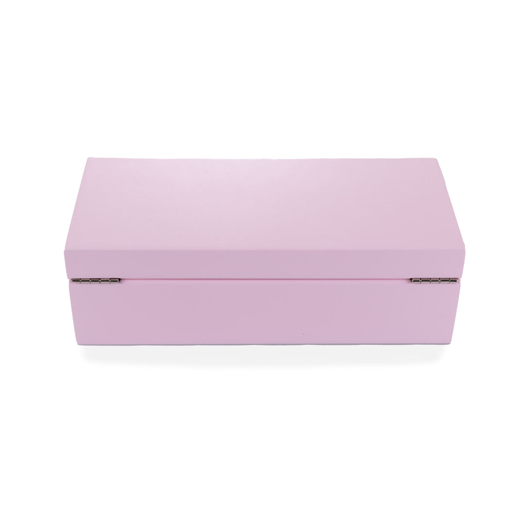 Personalised Modern Sleek Compact Pink Jewellery Box