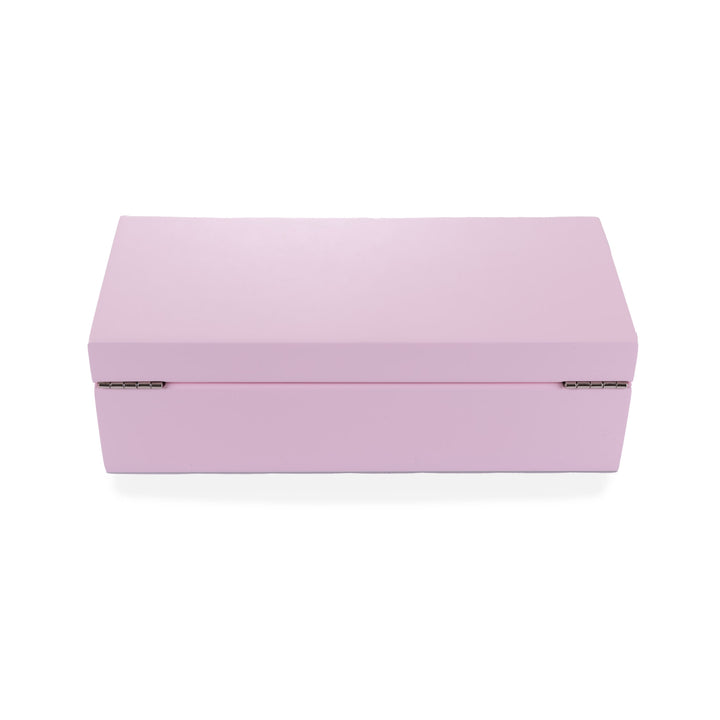 Personalised Modern Sleek Compact Pink Jewellery Box