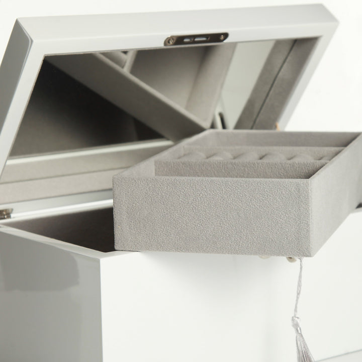 Personalised Modern Sleek White Jewellery Box