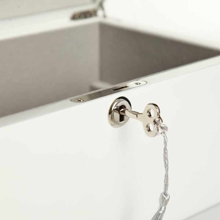 Personalised Modern Sleek White Jewellery Box