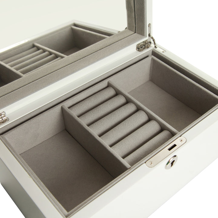 Personalised Modern Sleek White Jewellery Box