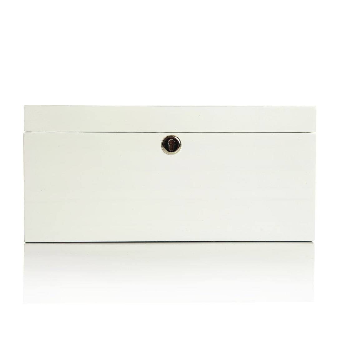 Personalised Modern Sleek White Jewellery Box