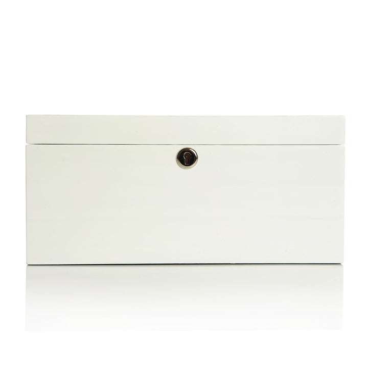 Personalised Modern Sleek White Jewellery Box