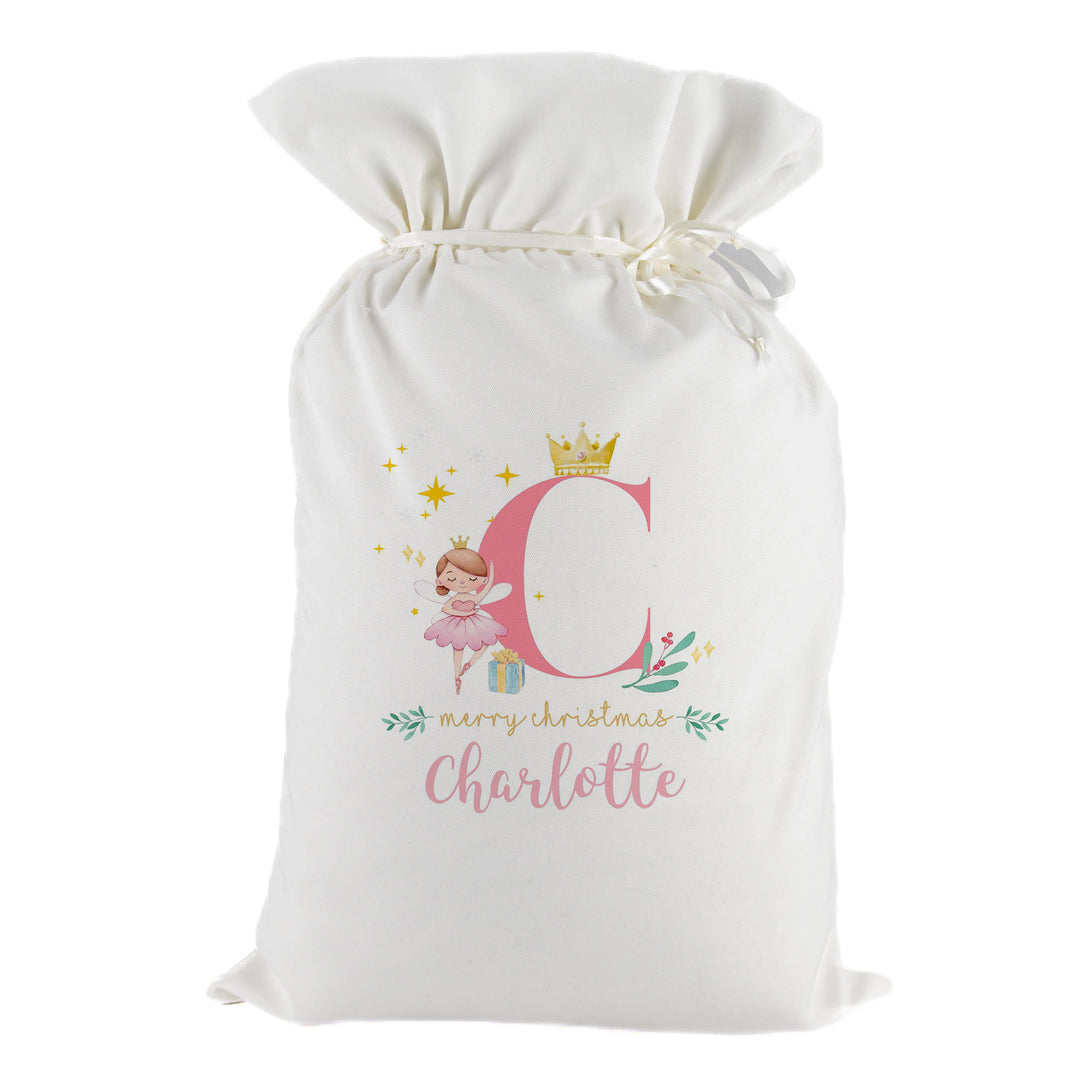 Personalised Ballerina Christmas Santa Sack