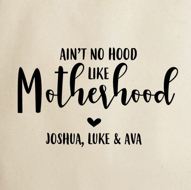 Personalised Motherhood Calico Tote Bag - Detail